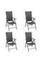 5 Piece Garden Dining Set Black - 4
