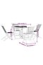 5 Piece Folding Outdoor Dining Set Solid Wood Teak - 3