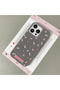 iPhone 16 Pro Max Compatible Gray Leather Textured Silicone Protects Camera Shock-Absorbing Case Flower - 2