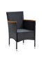 9 Piece Garden Dining Set with Cushions Poly Rattan Black - 4