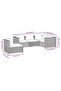 5 Piece Garden Lounge Set with Cushions Poly Rattan Grey - 3