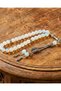 Moonstone Natural Stone Prayer Beads |   Milk White Yakamoz Işıltılı |   Silver Color Tassels