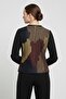 Red Yellow Lona Leather on Tulle Printed Women's Genuine Leather Jacket - 3