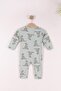Brown Koala Baby Boy Jumpsuit with Zipper, Set of 3, Cotton, 9-12-18 Months - 4