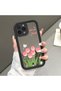 iPhone 14 Pro Max Compatible Bowknot Mirror Case Silicone Full Protection Elegant Tulip