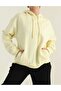 Yellow Fleece-Lined Hooded Three-Strand Women's Sweatshirt - 2