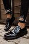 Mn003 - Rst Pelle Verniciata Classica Men's Shoes Black - 2