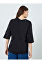Women Black Slogan Print T-Shirt - 5