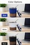 Insulated Stainless Steel Tumbler Beverage Mug with Lid & Steel Straw Wooden Grip Tea / Coffee Cup - 5