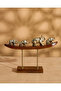 Gold Elephant Sculpture With Wooden Base