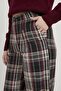 Plaid Palazzo Pants claret red - 4
