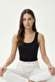 U Neck Sandy Knitted Blouse Lze0007 Black