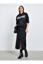 Women Black Graphic Printed Oversize Hoodie - 2