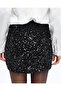 Women's Mini Sequined Skirt with Shorts - 3