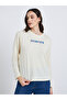 Women Beige Graphic Embroidered Long Sleeve T-Shirt - 3