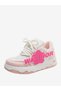 Women Applique Detail Lace Up Sneakers - 2