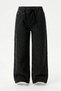 Girl's Elastic Waist Lace-Up Stone Printed Jeans - 3