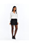 Women's Mini Sequined Skirt with Shorts - 4