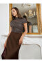 Women Brown Shimmer Knit Top