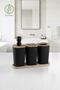 Safir Bamboo Set of 3 Black - 5