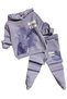 Girl's Lilac Tracksuit Set with Digital Floral Print and Aloha Crew Lettering Detail - 5