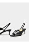Black Strappy Sandals with Gold Detail - 3