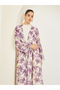 Women Chiffon Printed Abaya and Dress Modest Set - 2