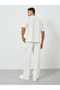 Men Cream Oversized T-Shirt and Drawstring Pants Co-Ords - 6