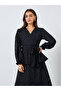 Women Black Lace Wrap Maxi Dress - 2