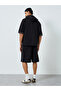 Men Black Short Sleeve Hoodie and Shorts Co-Ords - 5