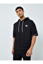 Men Black Short Sleeve Hoodie and Shorts Co-Ords - 2