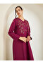 Women Purple Embroidered Jalabiya - 2