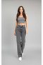 Nina Black Stretch Fabric Super High Waist Loose Leg Denim Palazzo Pants - 5