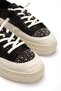 Women's black lace detailed lace-up daily sports shoes - 5
