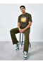 Men Olive Green T-Shirt and Trousers Co-Ords