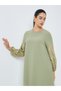Women Green Foil Print A-Line Jalabiya - 2