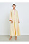 Women Yellow Embroidered A-Line Jalabiya - 3