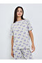 Women Butterfly Print T-Shirt and Pyjama Set - 2