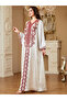 Women Embroidered V Neck Jalabiya with Hijab - 6