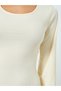 Women Beige Round Neck Back Tie Detail Maxi Dress - 3
