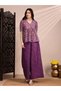 Women Ethnic Print Tunic and Wide Leg Trousers Fusion Co-Ords - 6