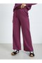 Women Purple Hoodie and Wide Leg Pants Co-Ords - 4