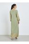 Women Green Foil Print A-Line Jalabiya - 5