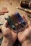 4 Pcs Real Leather Keychain 4 Colors Genuine Leather Keychain Gift Keychain - 3