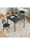 3-Piece Folding Kids Table and Chairs Set Activity Table, for Home, Crafts, Snack Time, Homework - 5