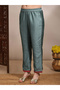 Women Teal Zari Embroidered Kurta with Wide Leg Pants and Dupatta Set - 5