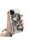 iPhone 14 Pro Compatible Hard Acrylic Back Silicone Edge Lens Protection Case