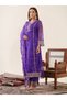 Women Floral Embroidered Organza Kurta with Trousers and Dupatta Set - 4