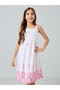 Girls Pink Embroidered Strappy Midi Dress - 2