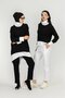 High Collar Short Length Relaxed Fit Women's Sweatshirt - 2